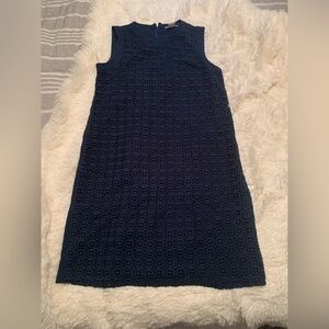 Joe Fresh Black Sheath Dress Mock Neck Sleeveless Midi